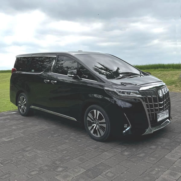 Tampak Samping Toyota Alphard mobil VIP premium 5 tempat duduk